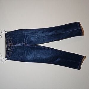 Vintage Lerner Straight Leg Jeans High Rise Waist Dark Wash Denim Pants 13 14